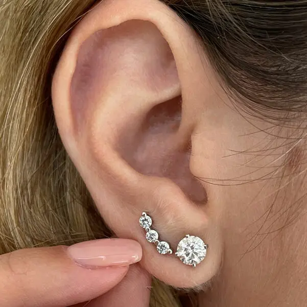 Capricorn Diamond Earrings – 0.30 ct 18K WHITE GOLD - Image 2