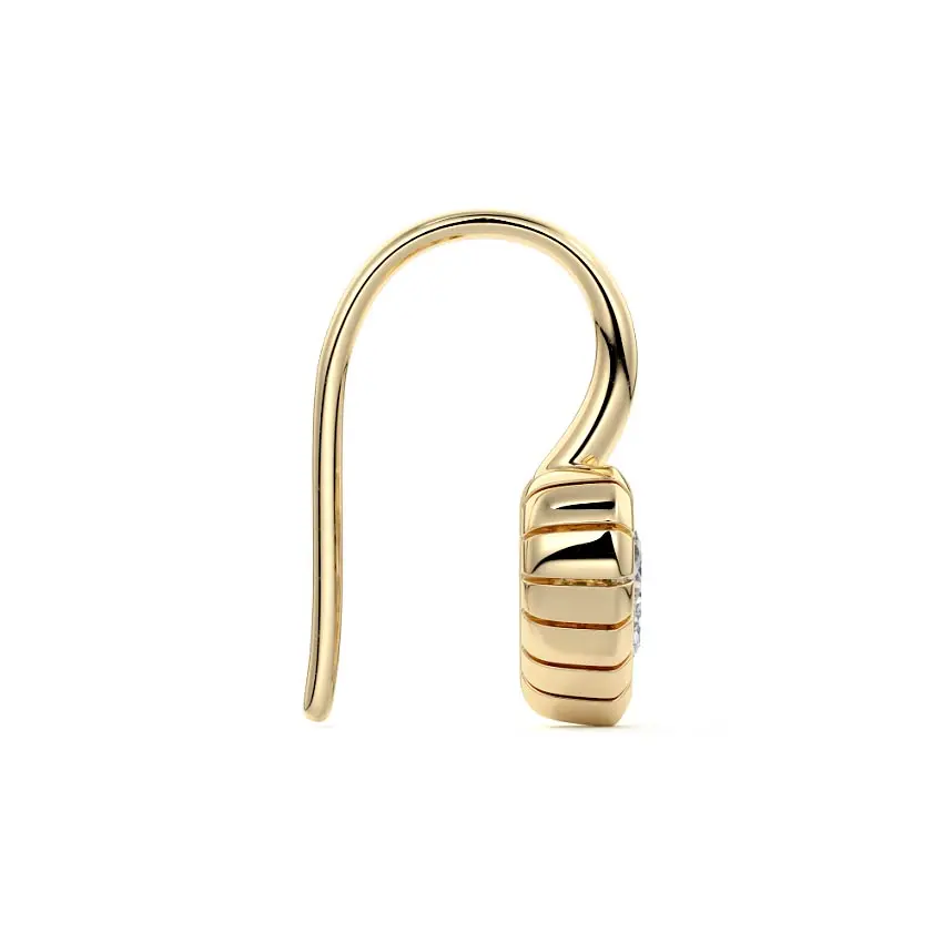 Heart Drop Diamond Earrings 14K GOLD - Image 4
